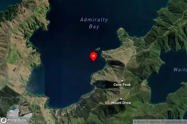 Island Bay / Huritini,Marlborough Satellite Map