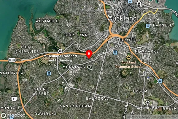 Kingsland,Auckland Satellite Map