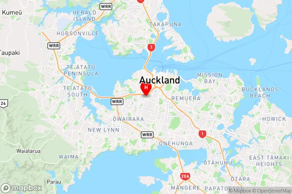 Kingsland,Auckland Region Map