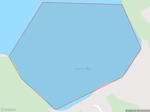 Jacks Bay, Northland Polygon Area Map