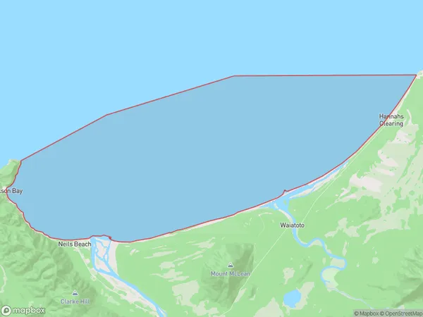Jackson Bay/Okahu, Otago Polygon Area Map
