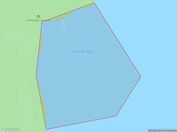 Jacobs Bay, Marlborough Polygon Area Map
