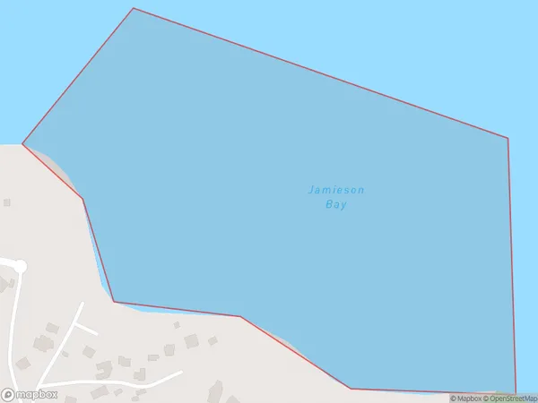 Jamieson Bay, Auckland Polygon Area Map