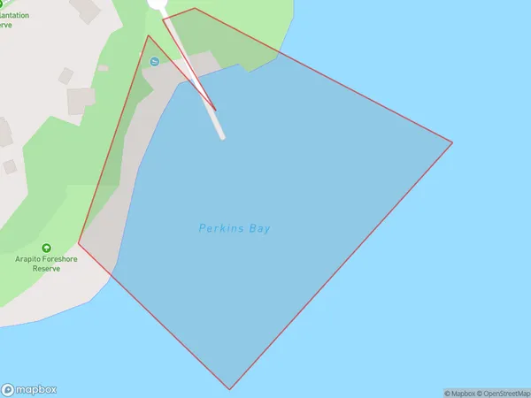 Jenkins Bay, Auckland Polygon Area Map