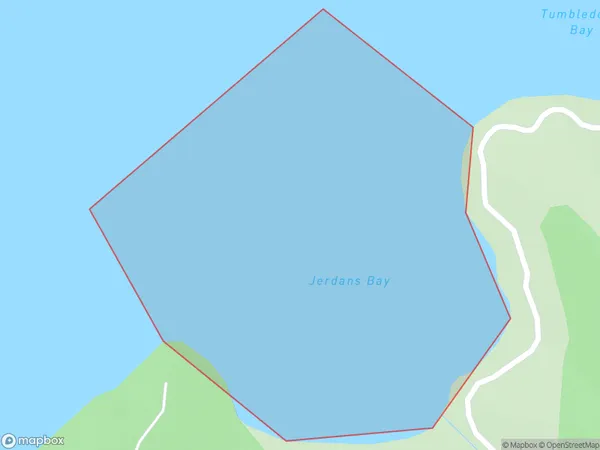 Jerdans Bay, Marlborough Polygon Area Map