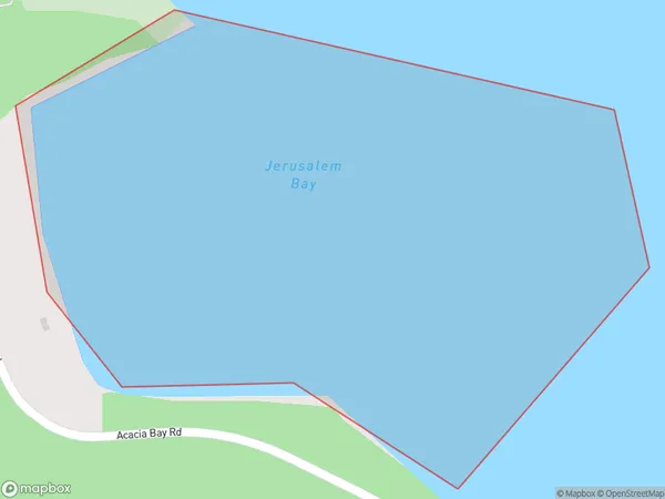 Jerusalem Bay, Waikato Polygon Area Map