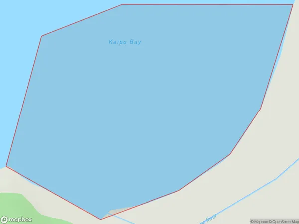 Kaipo Bay, Otago Polygon Area Map