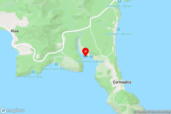 Kakamatua Inlet,Auckland Area Map
