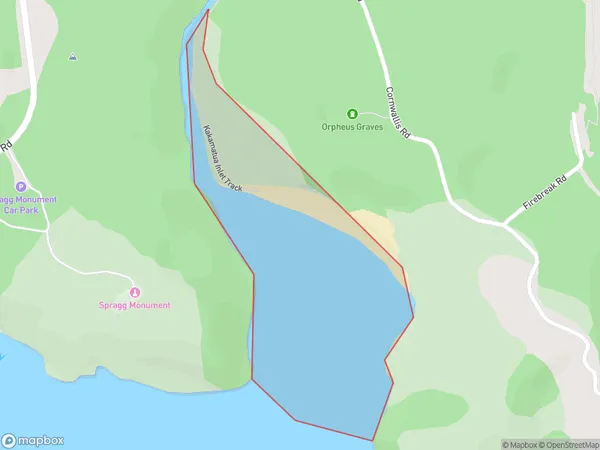 Kakamatua Inlet, Auckland Polygon Area Map