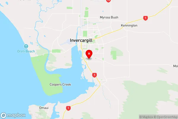 Kingswell,Southland Region Map