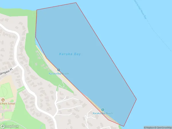 Karaka Bay, Auckland Polygon Area Map