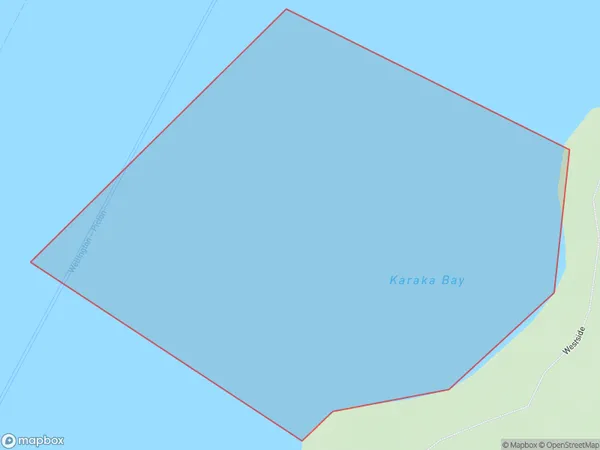 Karaka Bay, Marlborough Polygon Area Map