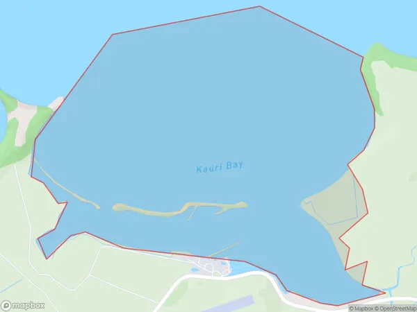 Kauri Bay, Auckland Polygon Area Map