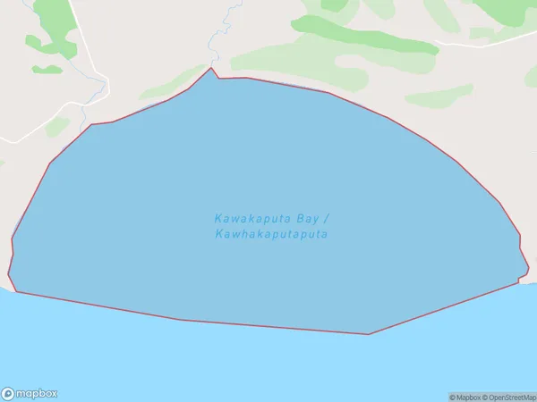 Kawakaputa Bay, Otago Polygon Area Map