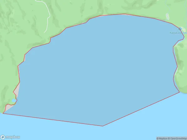 Kawakawa Bay, Waikato Polygon Area Map