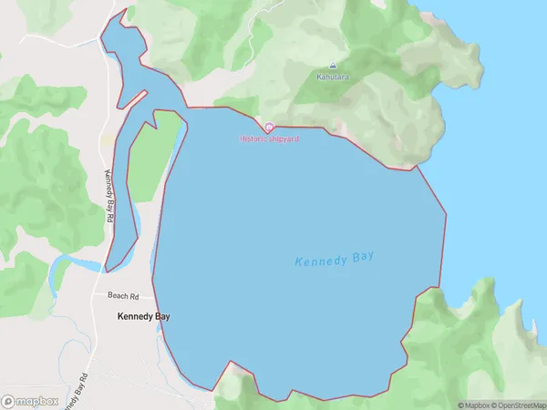 Kennedy Bay, Waikato Polygon Area Map