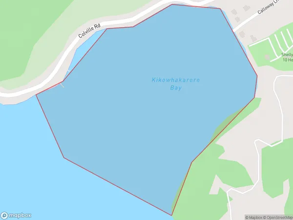 Kikowhakarere Bay, Waikato Polygon Area Map