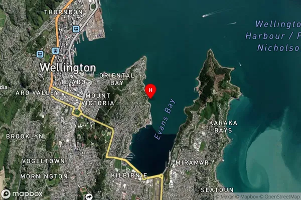 Kio Bay,Wellington Satellite Map