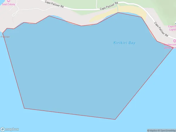 Kirikiri Bay, Otago Polygon Area Map