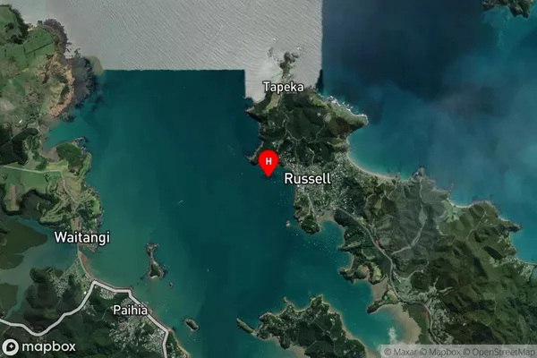 Kororareka Bay,Northland Satellite Map