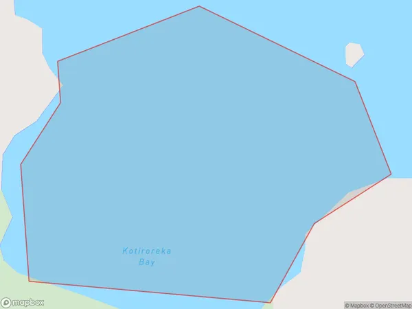 Kotiroreka Bay, Northland Polygon Area Map