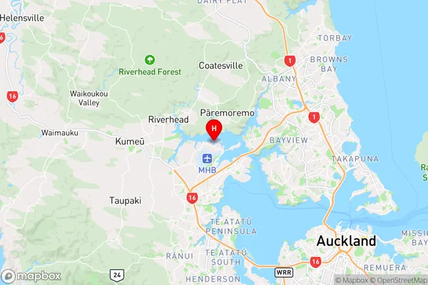 Kotukutuku Inlet,Auckland Region Map