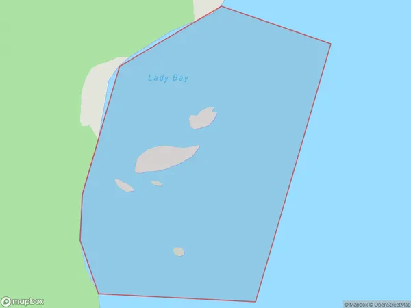 Lady Bay, Southland Polygon Area Map