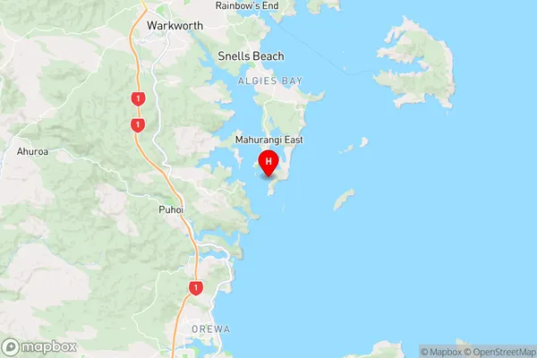 Lagoon Bay,Auckland Region Map