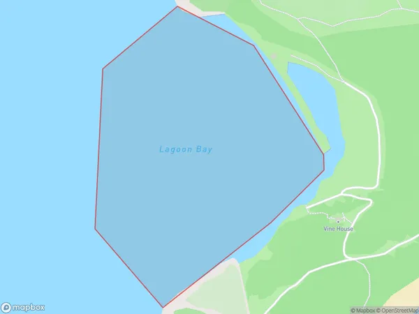 Lagoon Bay, Auckland Polygon Area Map