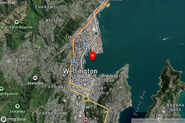 Lambton Harbour,Wellington Satellite Map