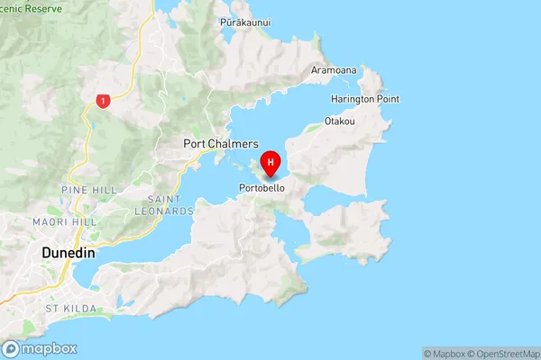 Lamlash Bay,Otago Region Map