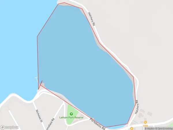 Latham Bay, Otago Polygon Area Map