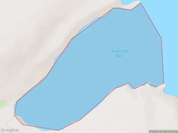 Lavericks Bay, Canterbury Polygon Area Map