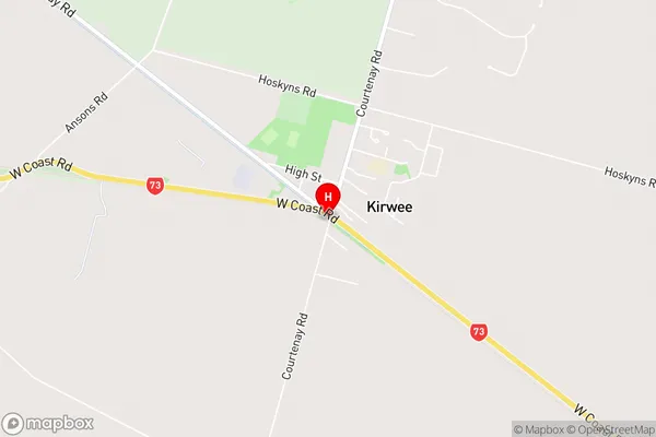 Kirwee,Canterbury Area Map