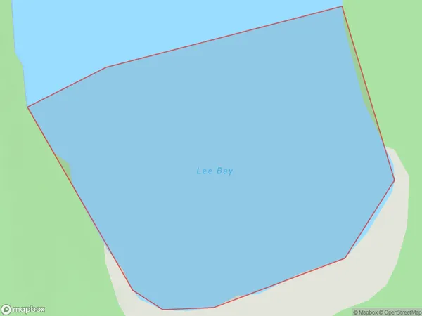 Lee Bay, Southland Polygon Area Map