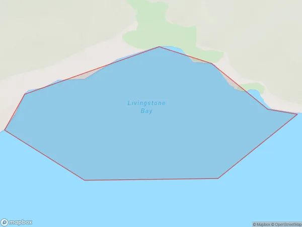 Livingstone Bay, Canterbury Polygon Area Map