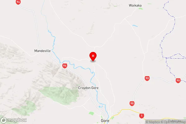 Knapdale,Southland Region Map