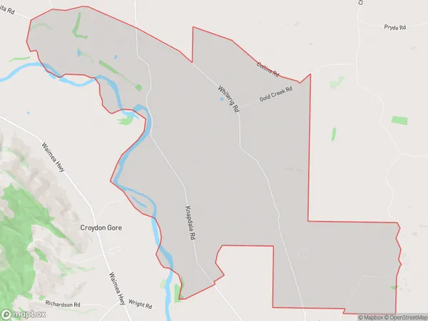 Knapdale, Southland Polygon Area Map