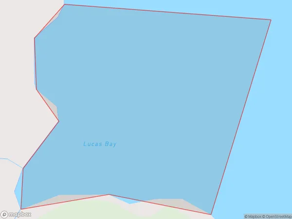 Lucas Bay, Canterbury Polygon Area Map