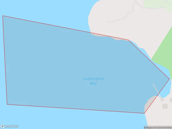 Lushington Bay, Canterbury Polygon Area Map