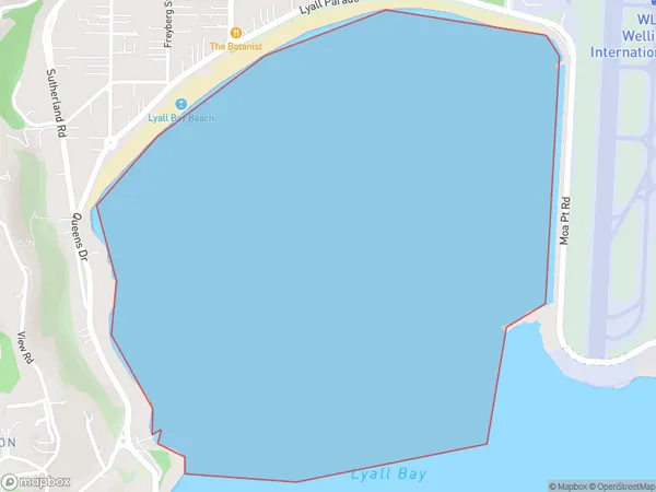 Lyall Bay, Otago Polygon Area Map