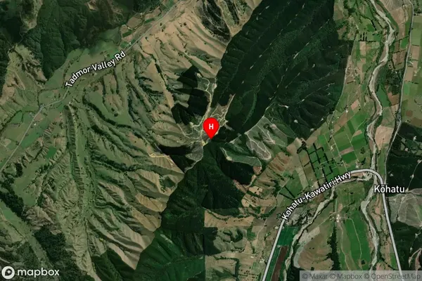 Kohatu,Tasman Satellite Map