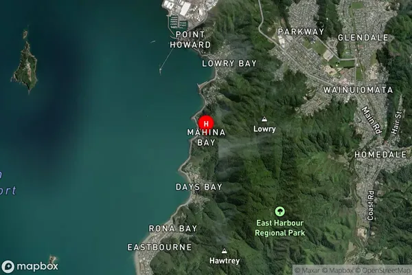 Mahina Bay,Wellington Satellite Map