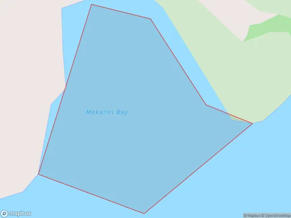 Makariri Bay, Waikato Polygon Area Map