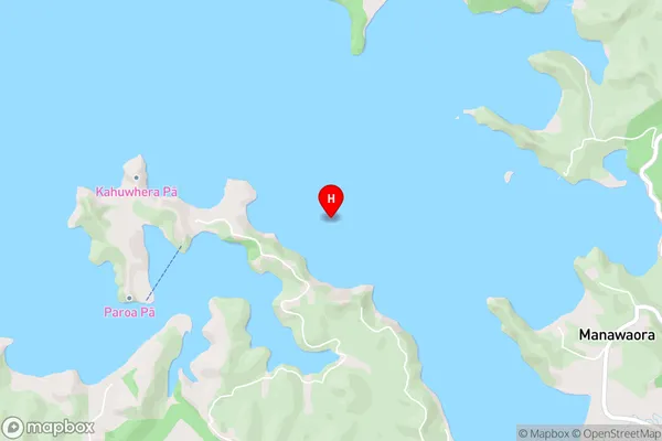 Manawaora Bay,Northland Area Map