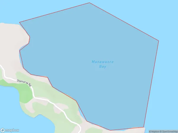 Manawaora Bay, Northland Polygon Area Map