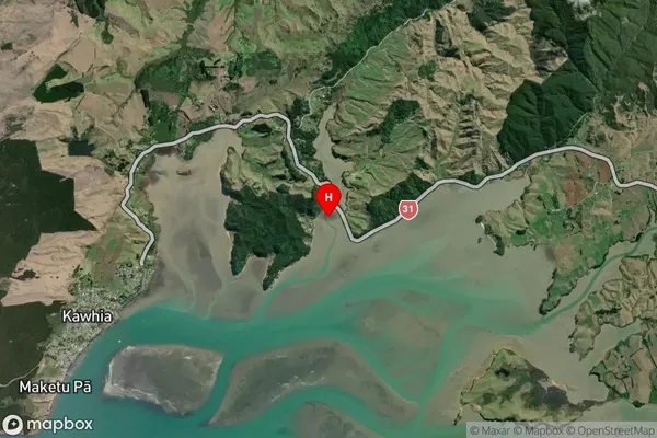 Mangaora Inlet,Waikato Satellite Map