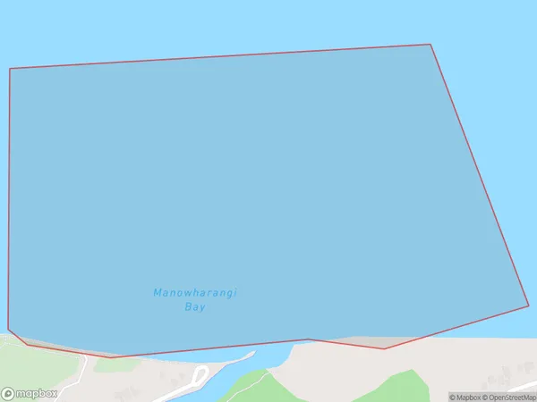 Manowharangi Bay, Waikato Polygon Area Map