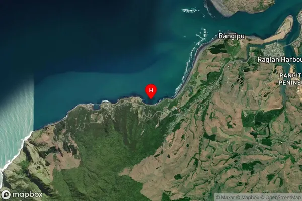 Manu Bay,Waikato Satellite Map