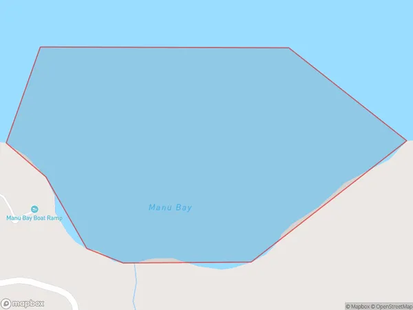 Manu Bay, Waikato Polygon Area Map